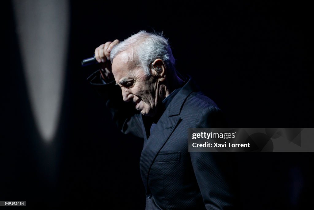 Charles Aznavour Performs in Concert in Barcelona