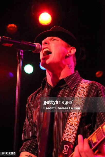 Musician Corey Taylor performs with Camp Freddy at The Roxy on December 18, 2009 in Los Angeles, California.