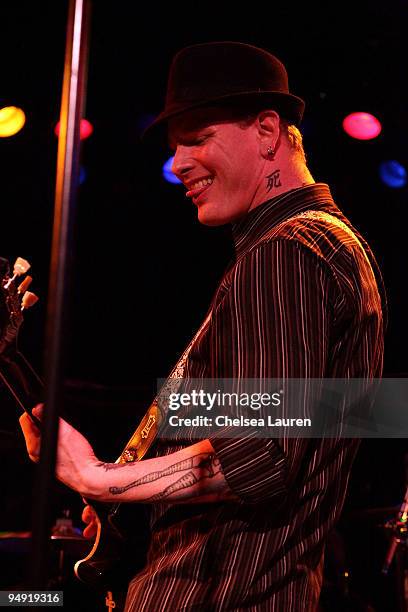 Musician Corey Taylor performs with Camp Freddy at The Roxy on December 18, 2009 in Los Angeles, California.