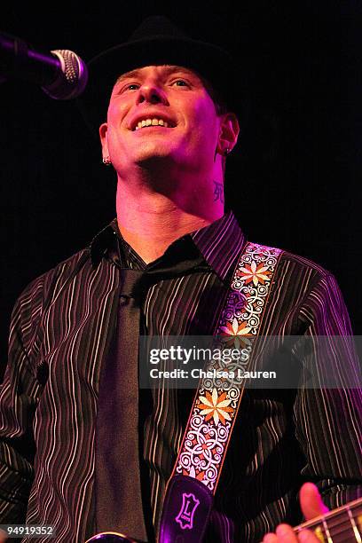 Musician Corey Taylor performs with Camp Freddy at The Roxy on December 18, 2009 in Los Angeles, California.