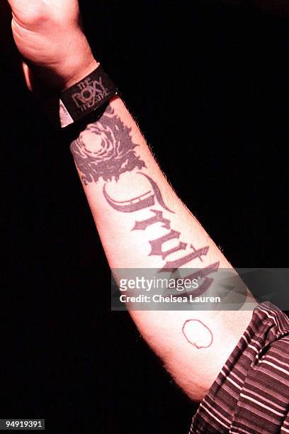 Musician Corey Taylor performs with Camp Freddy at The Roxy on December 18, 2009 in Los Angeles, California.