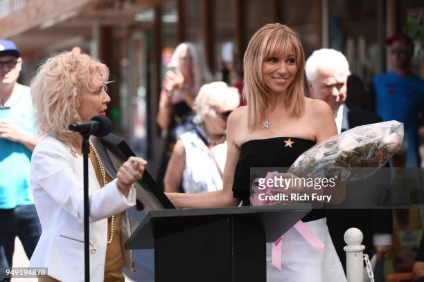 Janie Hughes and Debbie Gibson attend The Palm Springs Walk of Stars honoring Debbie Gibson with a Star Dedication Ceremony on April 20, 2018 in Palm...