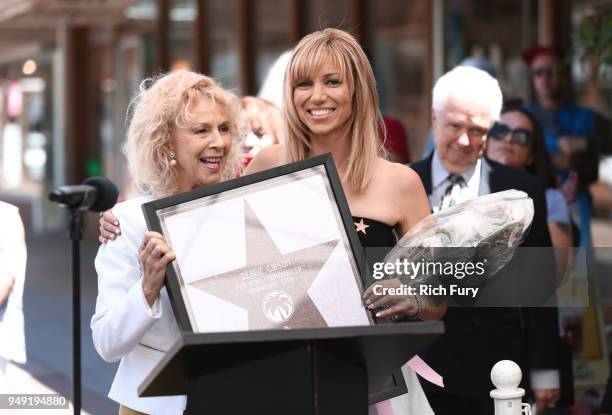 Janie Hughes and Debbie Gibson attend The Palm Springs Walk of Stars honoring Debbie Gibson with a Star Dedication Ceremony on April 20, 2018 in Palm...