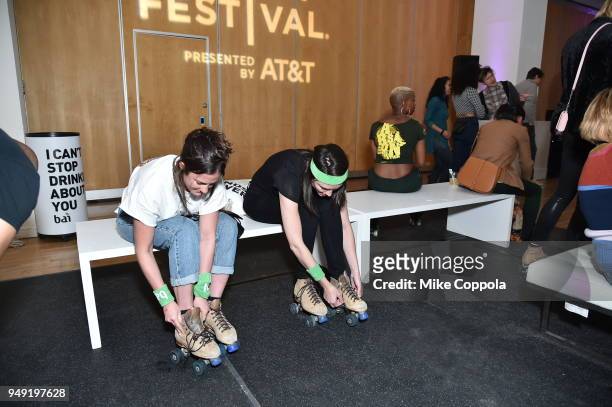Guests attend the 2018 Tribeca Film Festival After Party For United Skates Hosted By Bai at Metropolitan Pavilion on April 20, 2018 in New York City.