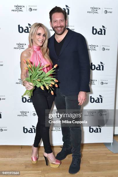 Alison Brod and Co-Founder and Chairman, GLAMSQUAD Inc., Jason L. Perri attend the 2018 Tribeca Film Festival After Party For United Skates Hosted By...