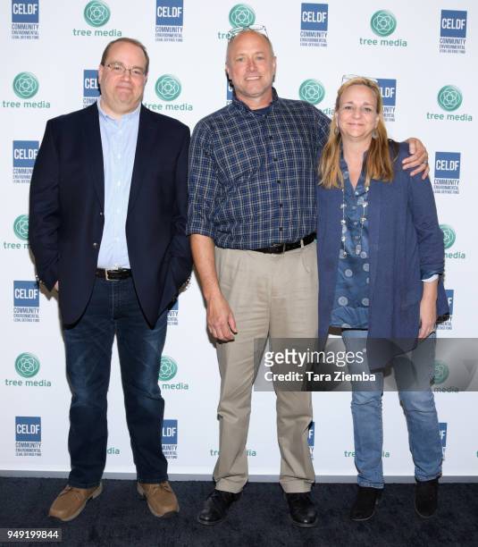 Thomas Linzey, Mathew Schmid, Leila Conners attends Tree Media's salon for 'We The People 2.0' at Los Angeles Cleantech Incubator on April 18, 2018...