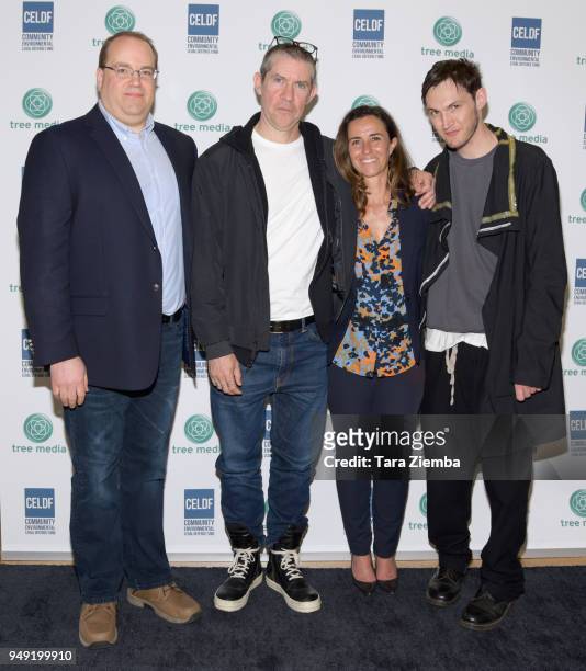 Thomas Linzey, Eric Avery, Leila Conners and Josh Klinghoffer attend Tree Media's salon for 'We The People 2.0' at Los Angeles Cleantech Incubator on...