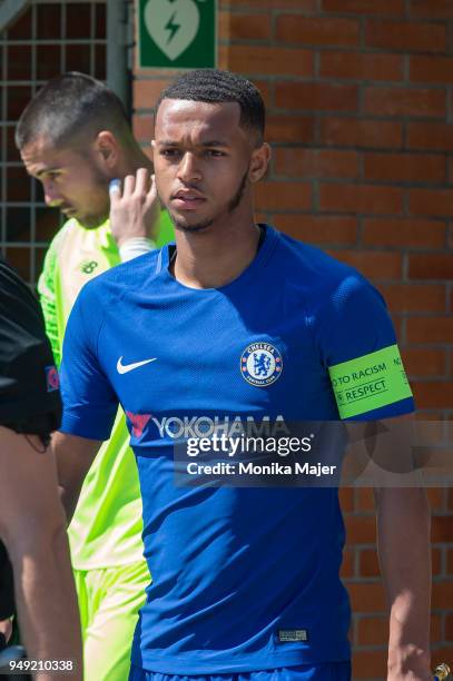 Daishawn Redan of Chelsea FC looks on during the semi-final football match between Chelsea FC and FC Porto of UEFA Youth League at Colovray Sports...