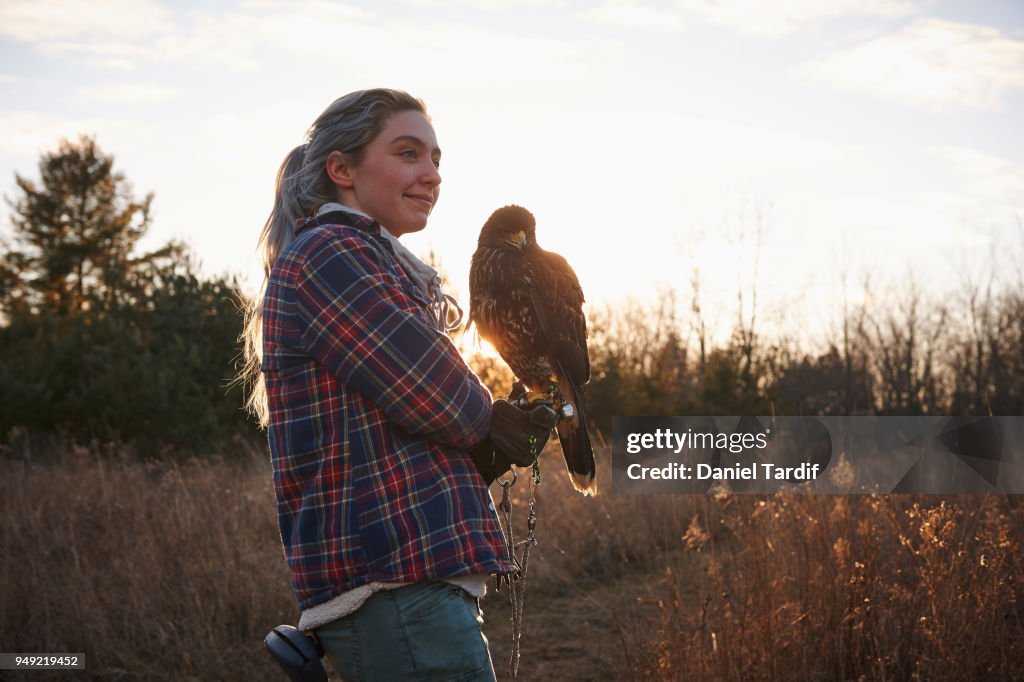 Female falconer