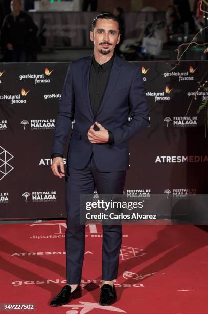 Actor Canco Rodriguez attends 'Casi 40' premiere during the 21th Malaga Film Festival at the Cervantes Theater on April 20, 2018 in Malaga, Spain.