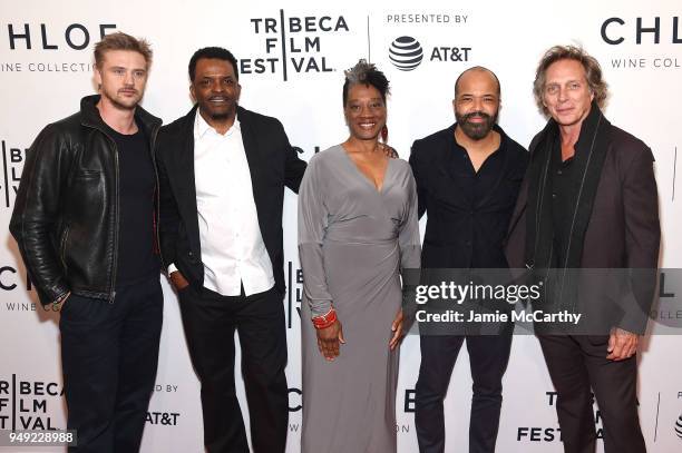 Boyd Holbrook, Kevin Jackson, Stephanie Berry, Jeffrey Wright and William Fichtner attends the screening of "O.G." during the Tribeca Film Festival...