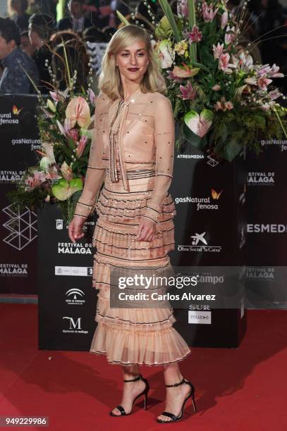 Actress Silvia Alonso attends 'Casi 40' premiere during the 21th Malaga Film Festival at the Cervantes Theater on April 20, 2018 in Malaga, Spain.