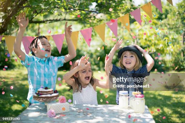 birthday party - kid birthday cake stock pictures, royalty-free photos & images