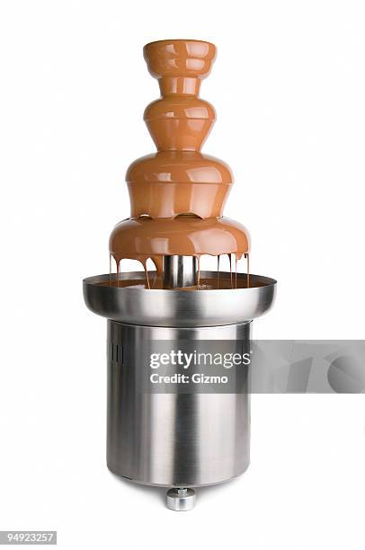 fuente de chocolate - fuente estructura creada por el hombre fotografías e imágenes de stock