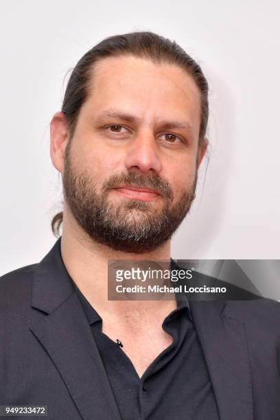 Actor Adam Bousdoukos attends the screening of "Smuggling Hendrix" during the Tribeca Film Festival at Cinepolis Chelsea on April 20, 2018 in New...