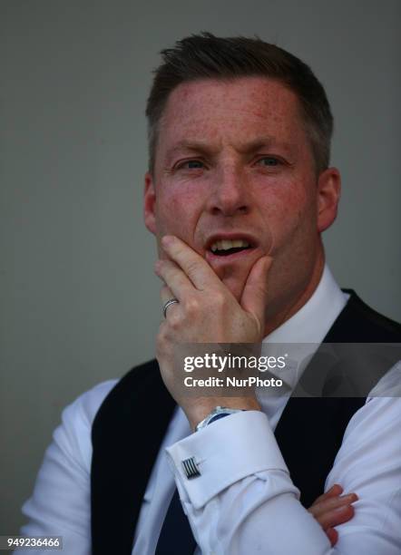 Neil Harris manager of Millwall during Championship match between Millwall against Fulham at The Den stadium, London England on 20 April 2018