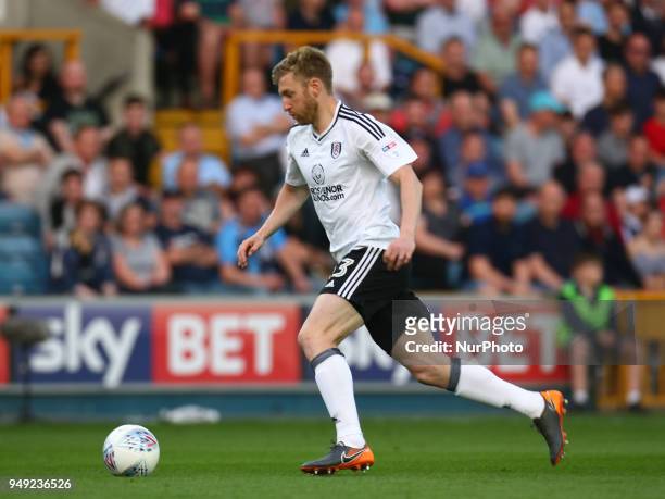Fulham's Tim Ream during Championship match between Millwall against Fulham at The Den stadium, London England on 20 April 2018