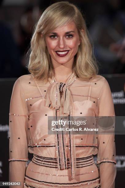 Actress Silvia Alonso attends 'Casi 40' premiere during the 21th Malaga Film Festival at the Cervantes Theater on April 20, 2018 in Malaga, Spain.