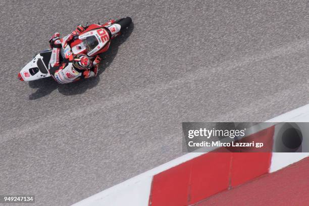 Takaaki Nakagami of Japan and LCR Honda Idemitsu rounds the bend during the MotoGp Red Bull U.S. Grand Prix of The Americas - Free Practice at...