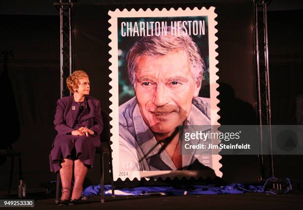 Lydia Clarke wife of Charlton Heston at the dedication of the Charlton Heston forever stamp at the TCM Classic Film Festival at the Chinese Theater...