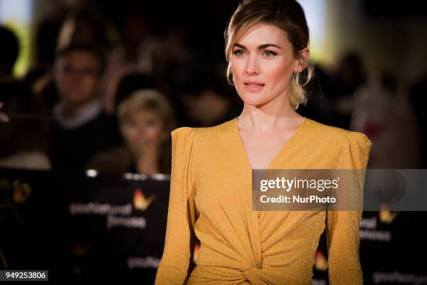 Actress Marta Nieto attends 'Casi 40' premiere during the 21th Malaga Film Festival at the Cervantes Theater on April 20, 2018 in Malaga, Spain.