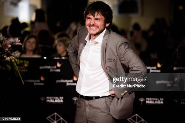 Actor Salva Reina attends 'Casi 40' premiere during the 21th Malaga Film Festival at the Cervantes Theater on April 20, 2018 in Malaga, Spain.