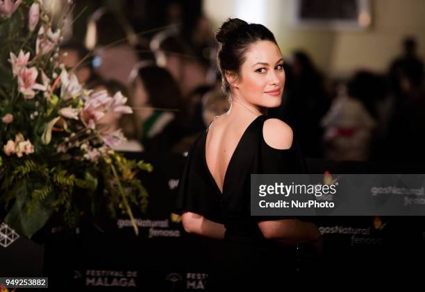 Actress Aida Folch attends 'Casi 40' premiere during the 21th Malaga Film Festival at the Cervantes Theater on April 20, 2018 in Malaga, Spain.