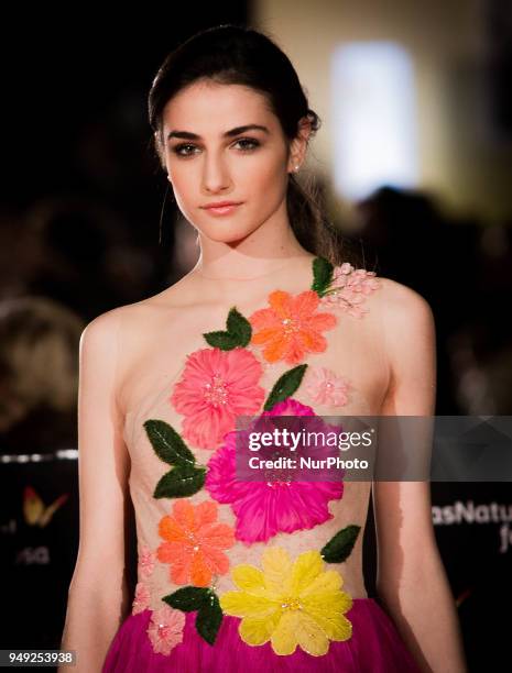 Actress Sandra Escaena attends 'Casi 40' premiere during the 21th Malaga Film Festival at the Cervantes Theater on April 20, 2018 in Malaga, Spain.