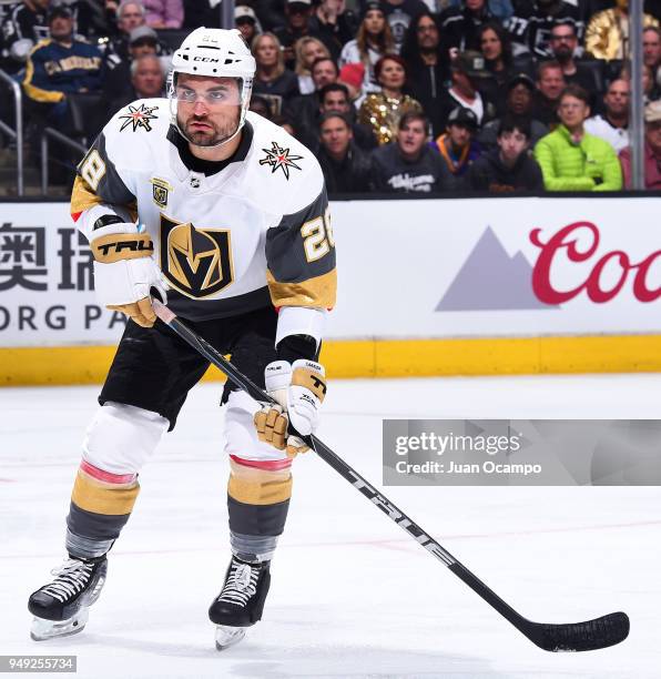 William Carrier of the Vegas Golden Knights skates in Game Four of the Western Conference First Round against the Los Angeles Kings during the 2018...