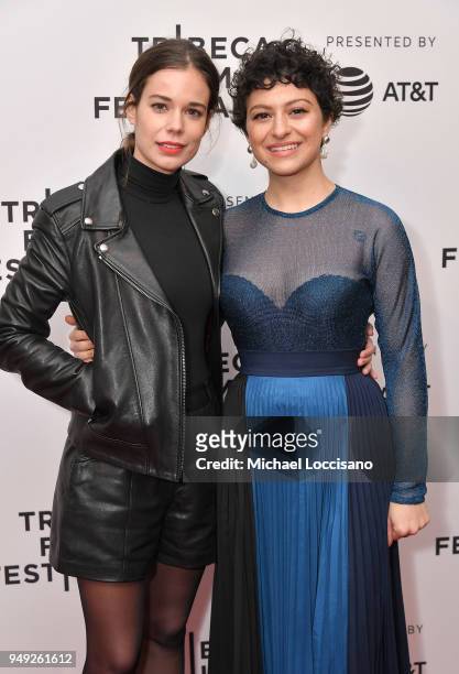 Laia Costa and Alia Shawkat attend the screening of "Duck Butter" during the Tribeca Film Festival at SVA Theatre on April 20, 2018 in New York City.