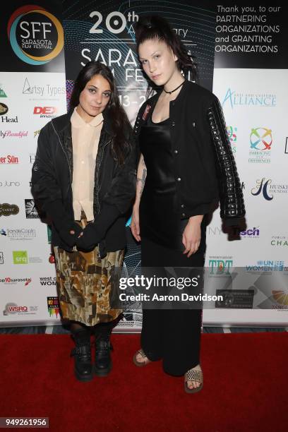 Lizzi Bougatsos and Alex Drewchin attend the 2018 Sarasota Film Festival on April 20, 2018 in Sarasota, Florida.