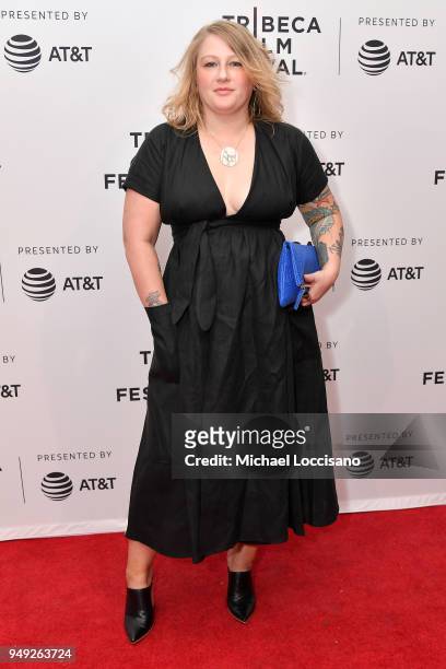 Mel Eslyn attends the screening of "Duck Butter" during the Tribeca Film Festival at SVA Theatre on April 20, 2018 in New York City.