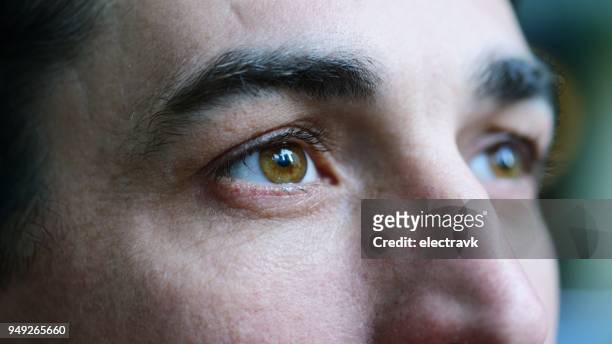 man looking away - close up stock pictures, royalty-free photos & images
