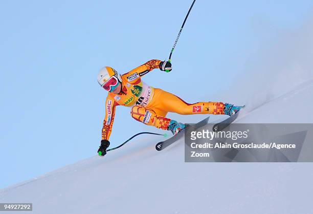 Britt Janyk of Canada during the Audi FIS Alpine Ski World Cup Women's Super G on December 20, 2009 in Val d'Isere, France.