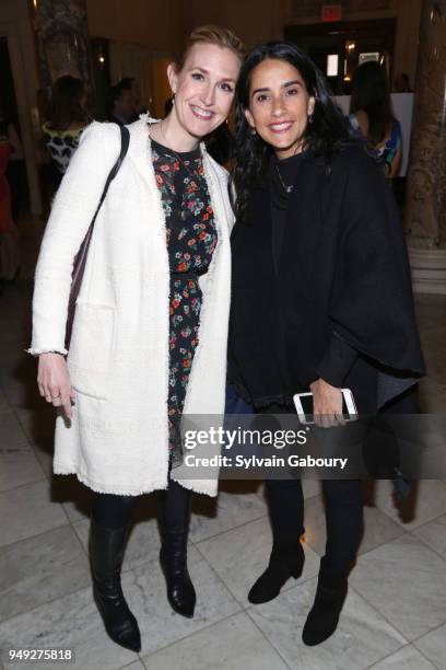 Poppy Harlow and Dahlia Prager attend Madison Square Boys & Girls Club 2018 Salute to Style luncheon at Metropolitan Club on April 18, 2018 in New...