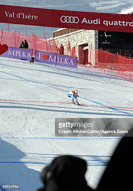 Fabienne Suter of Switzerland during the Audi FIS Alpine Ski World Cup Women's Super G on December 20, 2009 in Val d'Isere, France.