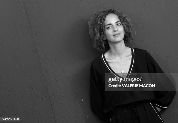 Franco-Moroccan writer Leila Slimani poses for a portrait session at the Residence de France, on April 11 in Beverly Hills, California. - In the...