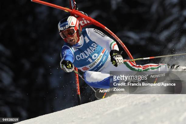 Davide Simoncelli of Italy takes 2nd place during the Audi FIS Alpine Ski World Cup Men's Giant Slalom on December 20, 2009 in Alta Badia, Italy.