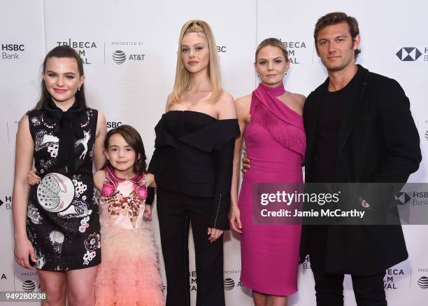 Chiara Aurelia, Hala Finley, Nicola Peltz, Jennifer Morrison and Alex Pettyfer attend the screening of "Back Roads" during the Tribeca Film Festival...