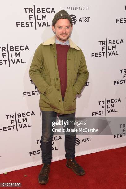 Elijah Wood attends the screening of "7 Stages to Achieve Eternal Bliss By Passing Through The Gateway Chosen By the Holy Storsh" during the Tribeca...