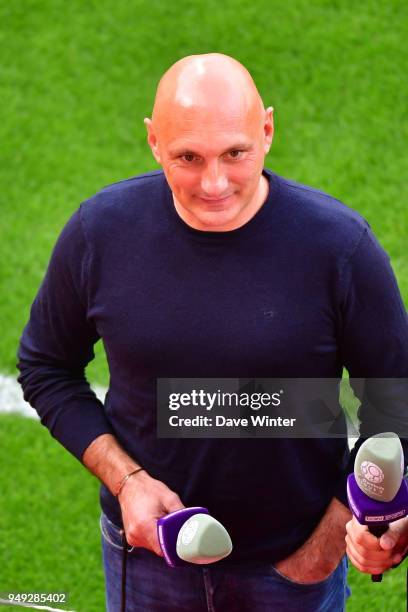 Ajaccio coach Olivier Pantaloni during the French Ligue 2 match between Reims and Ajaccio at Stade Auguste Delaune on April 20, 2018 in Reims, France.