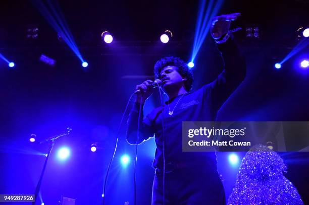 Helado Negro performs onstage during the 2018 Coachella Valley Music And Arts Festival at the Empire Polo Field on April 20, 2018 in Indio,...