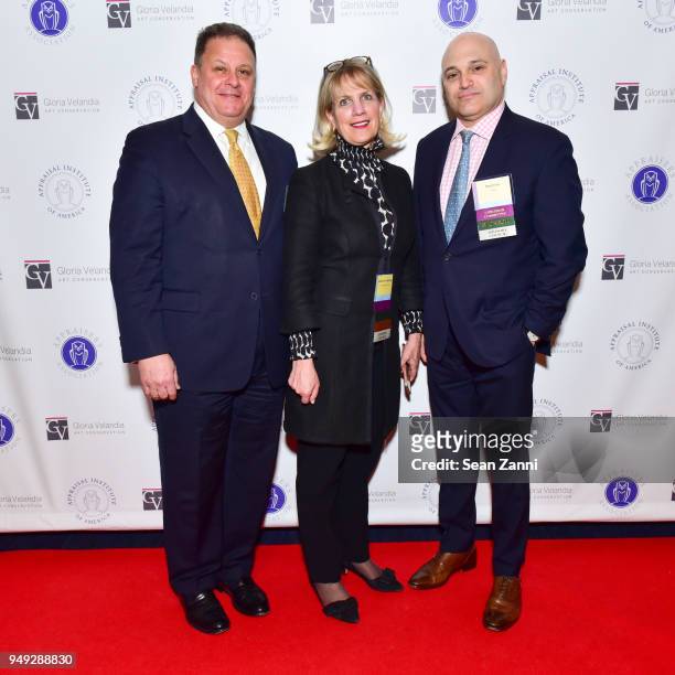 Ron Fiamma, Elizabeth von Habsburg and Rand Silver attend Appraisers Association of America Honors Hans Ulrich Obrist at 14th Annual Award Luncheon...