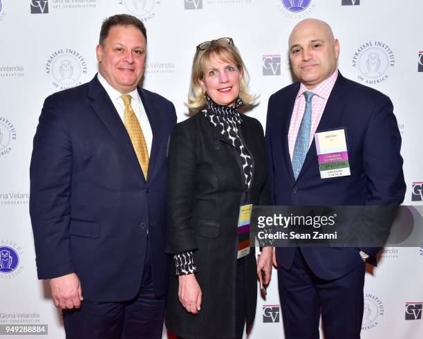 Ron Fiamma, Elizabeth von Habsburg and Rand Silver attend Appraisers Association of America Honors Hans Ulrich Obrist at 14th Annual Award Luncheon...