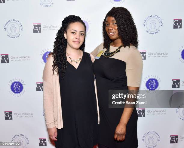 Arielle Bremby and Atina Sutton attend Appraisers Association of America Honors Hans Ulrich Obrist at 14th Annual Award Luncheon at New York Athletic...