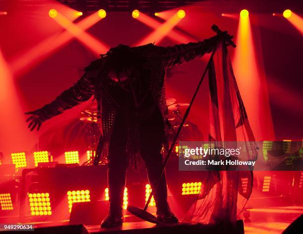 Benji Webbe of Skindred performs at Southampton Guildhall on April 20, 2018 in Southampton, England.