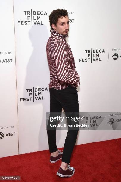 Actor Robert Sheehan attends the National Geographic premiere screening of "Genius: Picasso" on April 20, 2018 at the Tribeca Film Festival in New...