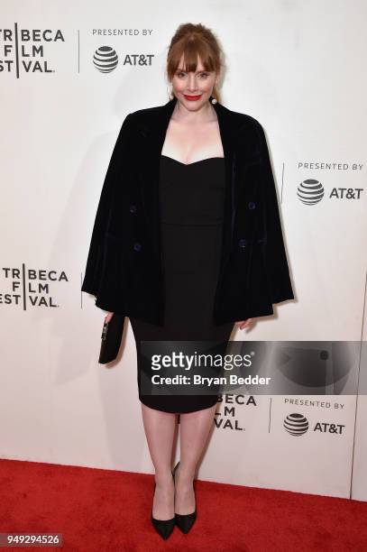 Actor Bryce Dallas Howard attends the National Geographic premiere screening of "Genius: Picasso" on April 20, 2018 at the Tribeca Film Festival in...