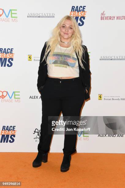 Elle King attends the 25th Annual Race To Erase MS Gala at The Beverly Hilton Hotel on April 20, 2018 in Beverly Hills, California.
