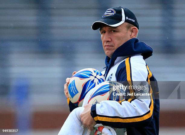 Leeds head coach Neil Back during the Amlin Challenge Cup match between Leeds Carnegie and Bucuresti Oaks at Headingley Stadium, Leeds on December...